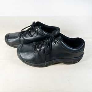 Women's‎ Utility PTC Oxford Non Slip Work Sneakers Black Shoes 9.5 Leather